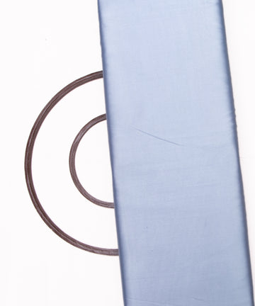 Blue Grey Colour Plain Satin Fabric